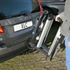 Afbeelding van Fietsdrager Azura Xtra Led kantelbaar met oprijgoot voor 2 Eleltrische fietsen