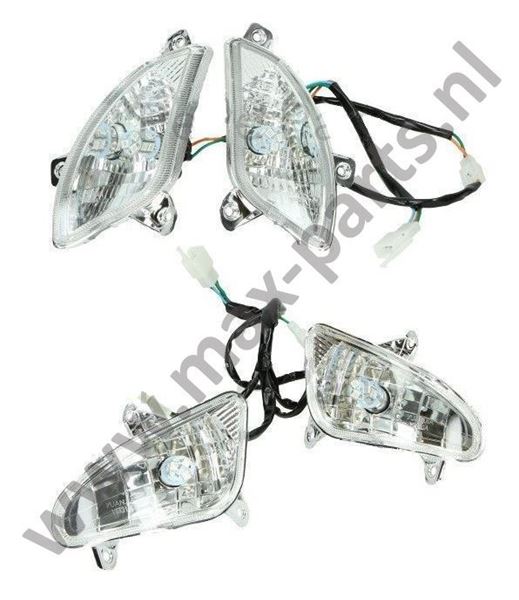 Afbeelding van Knipperlicht set compleet LED voor model VX50 vespa look a like