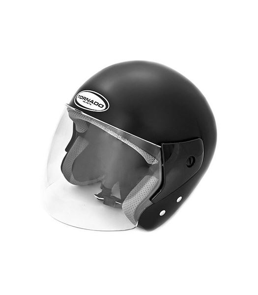 Afbeelding van Tornado Jet helm Classic zwart metallic