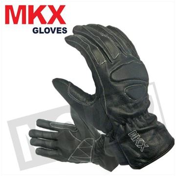 Afbeeldingen van Lederen winter handschoenen voor de scooter en motor van MKX