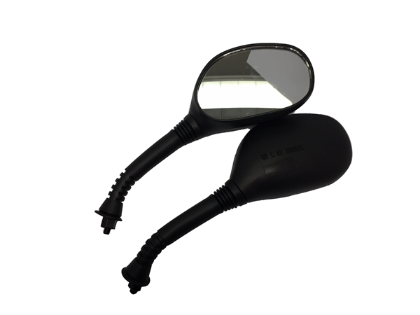 Afbeelding van Spiegelset zwart M8 sportief AGM SP50, Tourer, star 50 en BTC Streetline, R8, City en Trevis