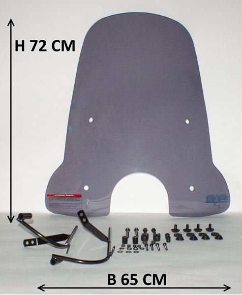 Afbeelding van Windscherm smoke hoog 72cm voor SYM Fiddle 2