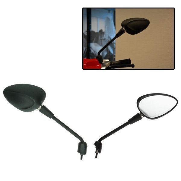 Afbeelding van Spiegel set Vespa Sprint mat zwart lang met E-keur