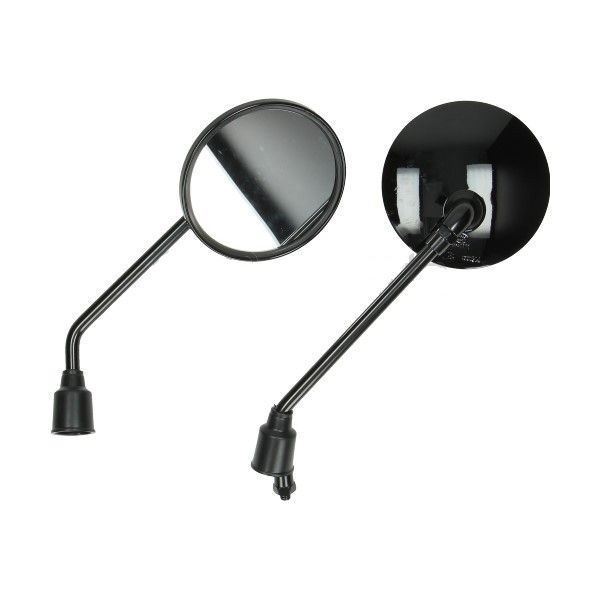 Afbeelding van Spiegelset glans zwart M8 voor model VX50 & VX50s vespa look a like